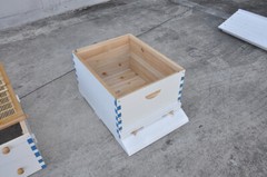 7PCS Automatic Honey Beehive Frames + White Painted Beehive House wooden Box New