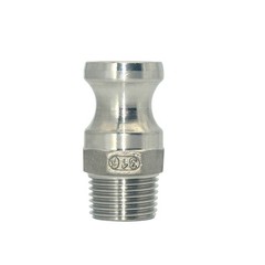 1/2″ 0.5 inch Type F Camlock Male Adapter to Male NPT Stainless Steel US STOCK