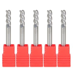 5 Pack 3/16″ 3 Flute Regular Length Carbide End Mill For Aluminum NEW