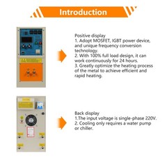 220V Melting Furnace 30-100 KHz 15 KW High Frequency Induction Heater Furnace