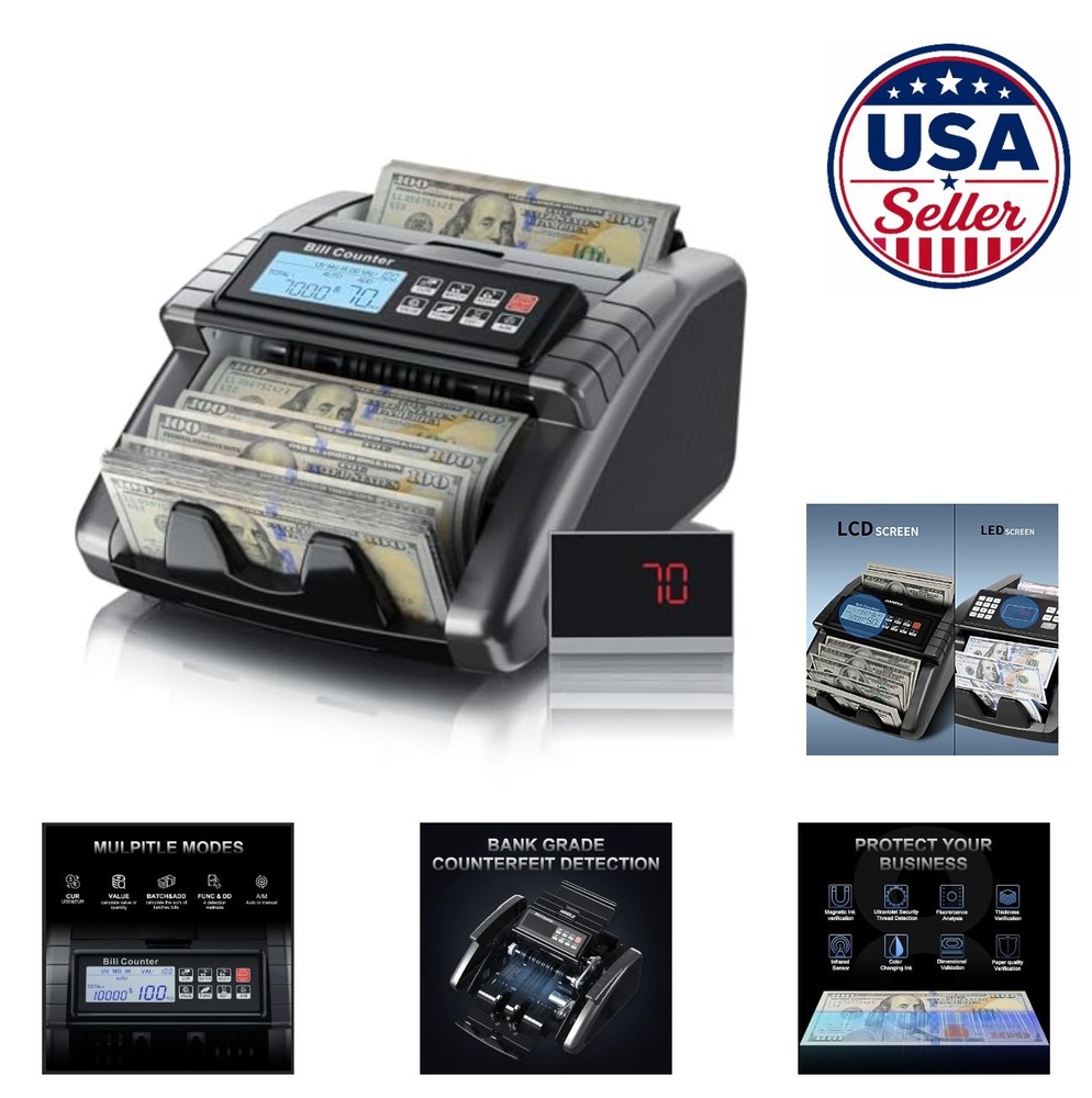 Money Counter Machine Value Counting UV MG MT IR DD HLF Detection 1300 Notes