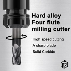 2PCS 4 Flute 3/4″ x 1-1/2″ x 4″ Solid Carbide End Mill – AlTiN Coated NEW