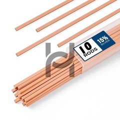 15% Silver Brazing Rods BCuP-5 For HVAC Industrial Welding 10Pcs