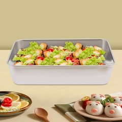 SUS304 Stainless Steel Rectangular Lasagna Pan for Baking & Cooking