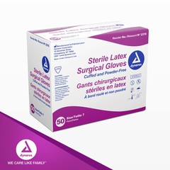 Dynarex Sterile Latex Surgical Gloves Disposable 50 Count Pack of 1