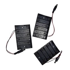 DC Barrel Plug Pigtails + AA Battery Holders + 9V Battery Adapters for Arduino