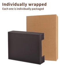 Leather Letter Tray Desk Organizer, Stackable Mail Paper Holder, Coffee
