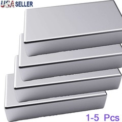 1-5Pc Magnet Super Strong N52 Neodymium Large Block Magnet Rare Earth 50x25x10mm