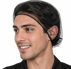 50 Pack Reusable Hair Nets 24″, Black Nylon Mesh for Food Service & Cooking, …