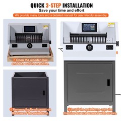 Electric Paper Cutter 19″ Cutting Width 3.14″ Thickness 7″ Touchscreen