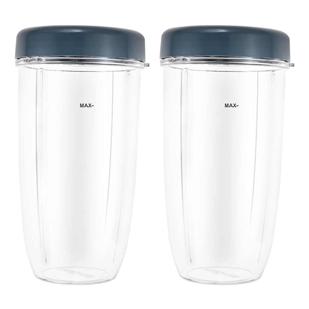 DRELD 2 Pack Blender 32OZ Cup Lid, Compatible Nutribullet 600W 900W Blender