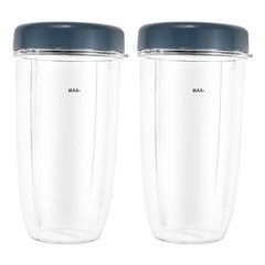 DRELD 2 Pack Blender 32OZ Cup Lid, Compatible Nutribullet 600W 900W Blender