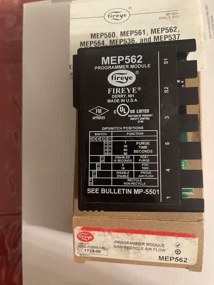 Fireye Programmer Module Non-Recycle Air Flow – MEP562