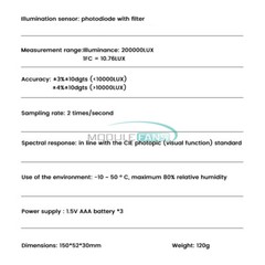 Light Meter Digital Illuminance Meter Luxmeter Luminometer Photometer 200000Lux
