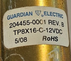 Guardian Electric TP8X16-C-12VDC Stratasys (204455-0001) Linear Solenoid Latch