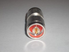 AIM N TYPE DOUBLE MALE SILVER PLATED ADAPTER BARREL CONNECTOR