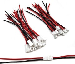 Durable 10 Pairs JST-XH 2.54mm Connector Kit with Versatile 10cm 22 AWG Wires