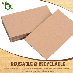 50 Pack Corrugated Cardboard Sheets 5x3in, Flat Inserts for Shipping
