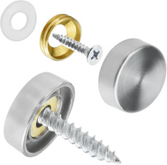 24 Pcs Stainless Steel Screw Cover Cap, 0.63″/16Mm Diameter Mirror Screw Cap