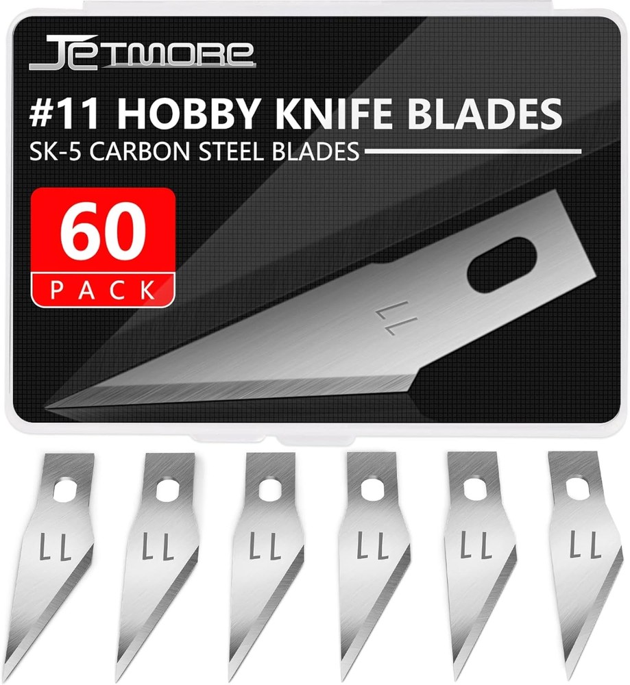 60 Pack Exacto Knife Blades 11, Craft Knife Blades Replacement, Exacto Blade 11,
