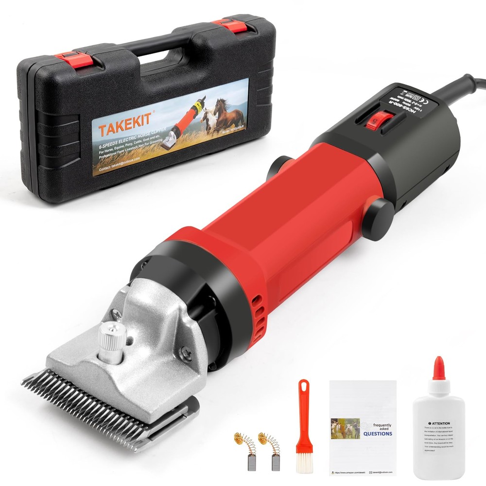 600W Heavy Duty Horse Clipper 6-Speed Electric Livestock Body Grooming