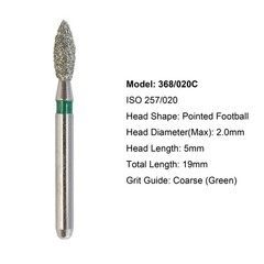Diamond Dental Burs 856 379 801 FG Round End Taper Football Barrel Pear Flame