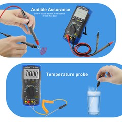 Digital Multimeter Voltmeter TRMS 6000 Count AC/DC NCV 750V/1000V 20A Ohm Tester