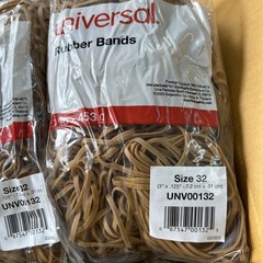10- Universal 00132 0.04 in. Gauge Size 32 Rubber Bands – Beige (820/Pack) New