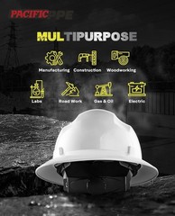 Full Brim Hard Hat, OSHA Construction Safety Helmet Certified to ANSI Z89, 4 …