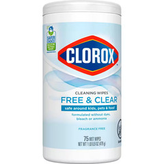 75-Count Free & Clear Compostable All-Purpose Cleaning Wipes