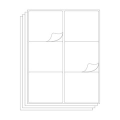4″ x 3.3″ White Laser Sheet Labels 6 Labels Per Sheet (1000 Sheets) for Shipping