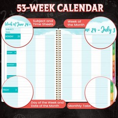 Teacher Planner 2026-2027 – 9 x 11 inches, Black
