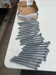 23-Piece Lot 1/2″ x 6″ Heavy-Duty Hot-Dipped Galvanized Hex Lag Screws/Coach Bol