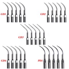 5 pc Dental Ultrasound Perio Scaler tips for DTE SATELEC handpiece GD1-GD6 PD3 4