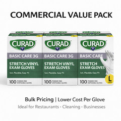 Medium Vinyl Exam Gloves Powder Free Latex Free Disposable Gloves Bulk Packs