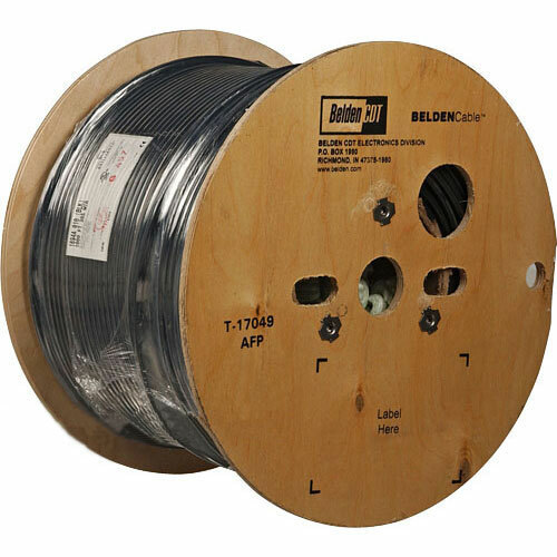 Belden 1694A RG6 Low Loss Serial Digital Coaxial Cable (500′, Black)