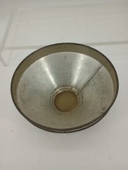 Vintage farmhouse Primitive Galvanized Steel MILK STRAINER 9.5 W X 5″ T