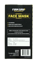 Firm Grip Face Masks Disposable Breathable, 3 Layer Protection, One Size