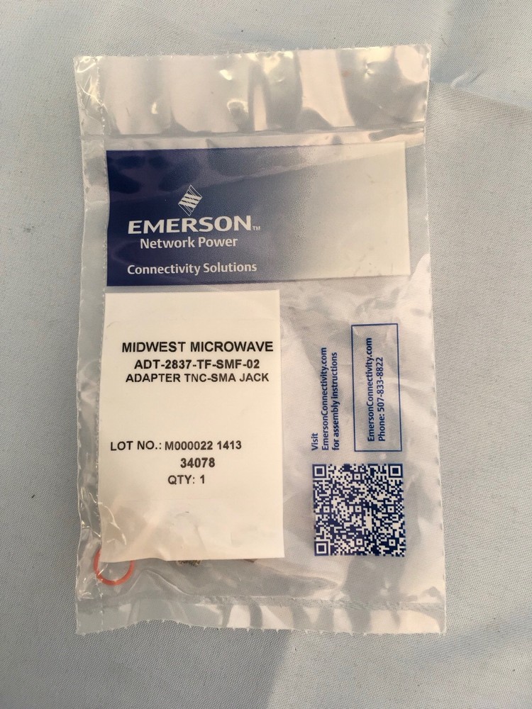 NEW Midwest Microwave ADT-2837-TF-SMF-02, TNC(f) Bulkhead Jack to SMA(f) SS