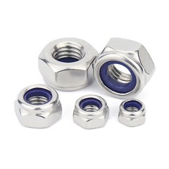 FINE PITCH NYLOC NUTS NYLON INSERT LOCK NUTS M6 M8 M10-M20 A2 STAINLESS STEEL
