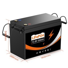 12V 300Ah LiFePO4 Lithium Battery Built 200A BMS for Solar Marine RV Golf Buggy