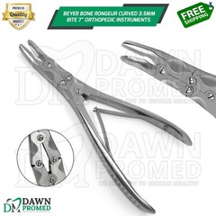 Beyer Bone Rongeur Curved 3.5mm Bite 7″ Double Action Orthopedic Instruments