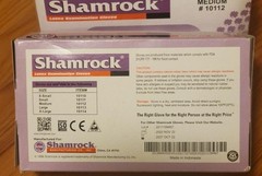 2-Pk Shamrock Latex Powder Free Exam Gloves 100 Count each Size Medium #10112