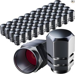 50 Pcs Tire Valve Stem Caps Metal Valve Caps Aluminum Color: as picture shown