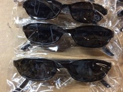 NEW ASSORTED BOX OF SUNGLASSES SUN GLASSES SET OF 9 GLASS COLORED MEDIUM LENS