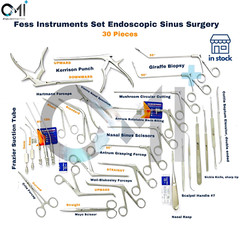 Fess Instruments Set Endoscopic Sinus Surgery ENT Instrument Set A+ German Steel