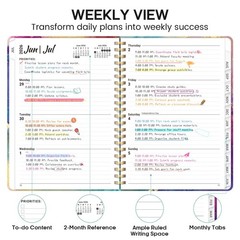 Academic Planner 2026-2027, Weekly and Monthly Calendar Book, July 2026 – Jun…