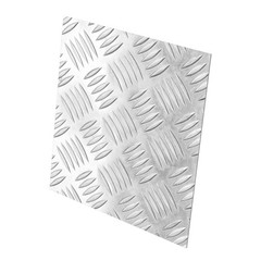 5 Bar Pattern Aluminum Tread Sheet 10.6″x10.6″ Polished Silver Finish