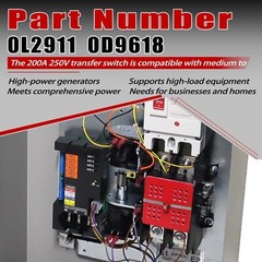0L2911 200A Automatic Transfer Switch with Handle For Generac 200 Amp 2P 250V
