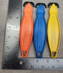 Lot Of 7 NEW KLEVER KONCEPT Safety Box Cutters MADE IN THE U.S.A. Blue Orange